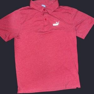 Puma Boys Golf Polo Shirt Size XL 18/20 Red Short Sleeve